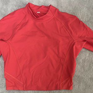 lululemon everlux and mesh cropped short sleeve Size 6 Pink Punch